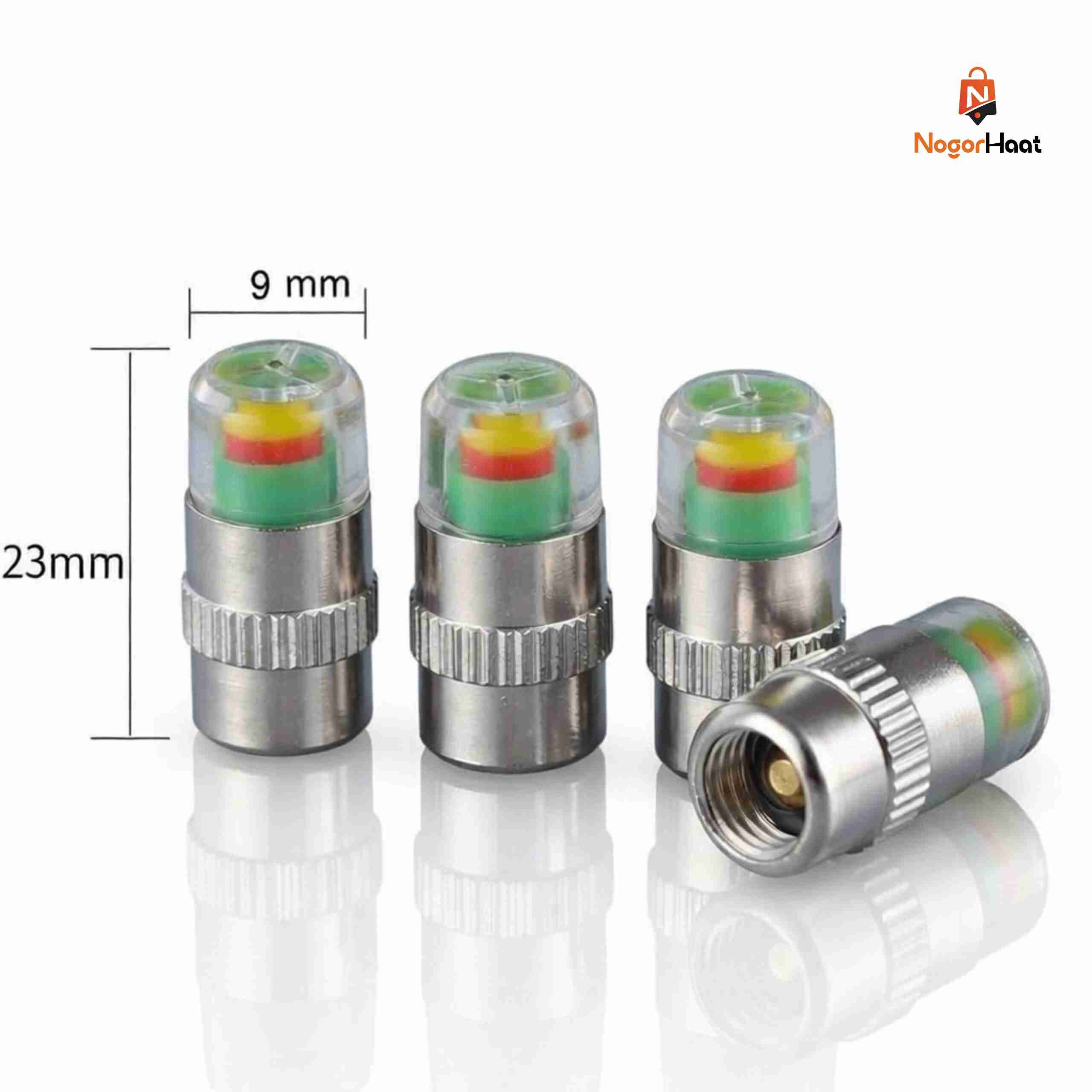 Air Alert Tire Valve Caps, Tyre Pressure Monitor, Tire Air Pressure Sensor (4 Pieces)