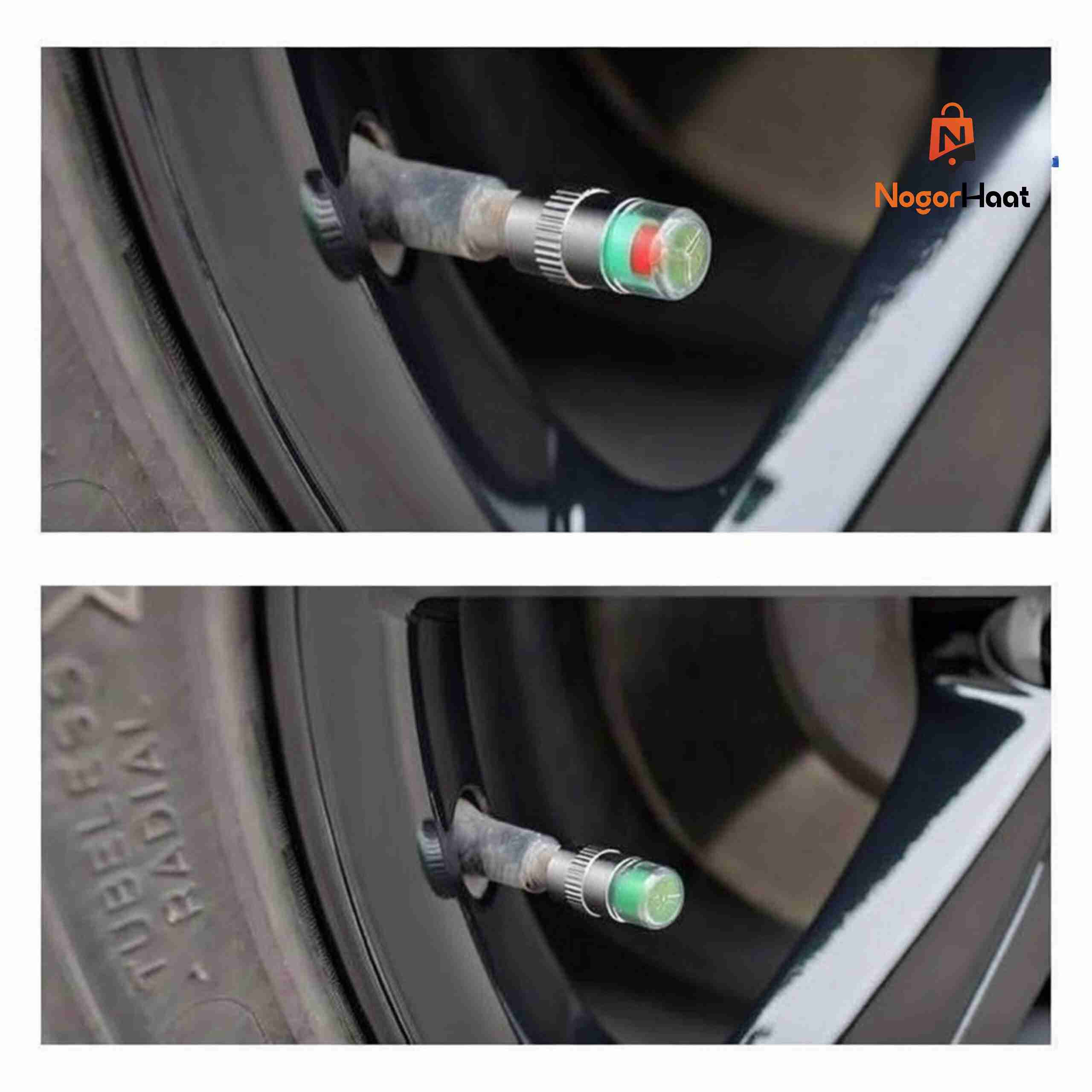 Air Alert Tire Valve Caps, Tyre Pressure Monitor, Tire Air Pressure Sensor (4 Pieces) - Image 5