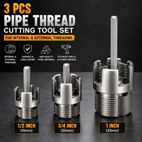3-in-1 Pipe Thread Cutting Tool