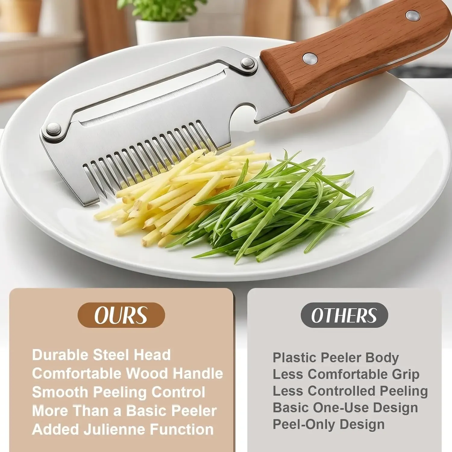 3 in 1 Multifunctional Peeler & Scallion Shredder - Image 8